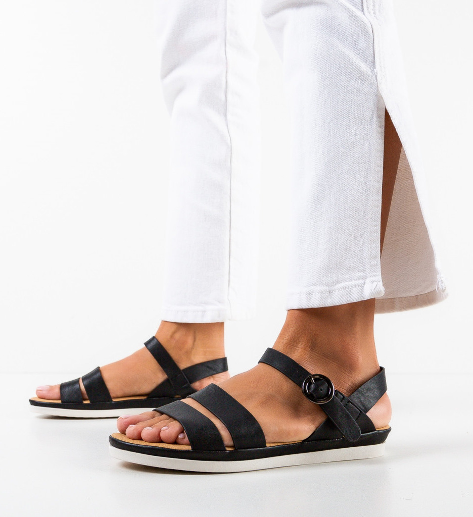 Sandale Manveer Negre - Eleganță și Confort