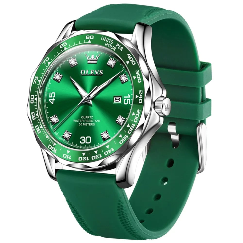 Ceas Olevs Barbatesc Sport, Cadran Verde