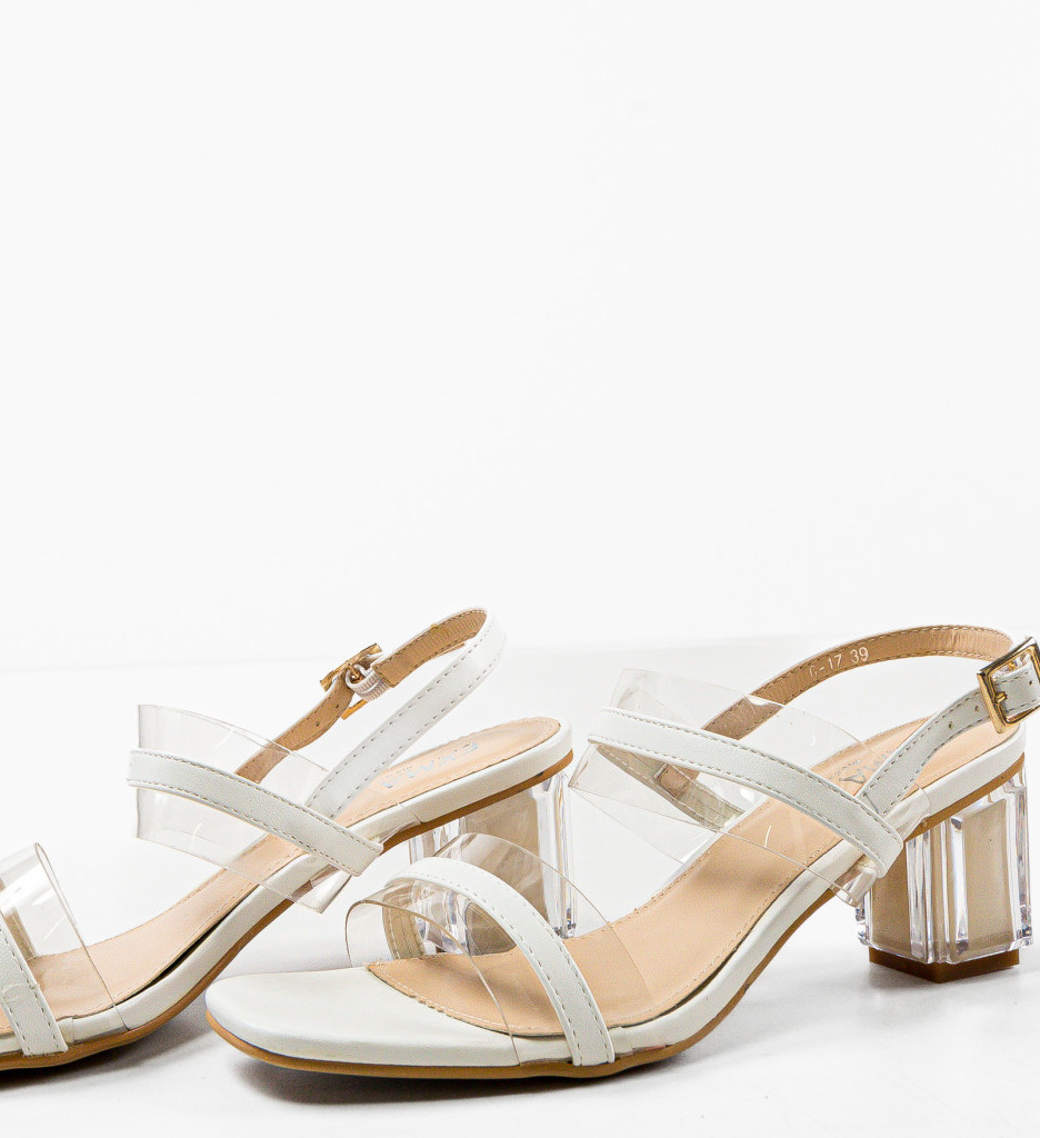 Sandale Toc Martens Albe | Eleganță și Stil - imagine 5