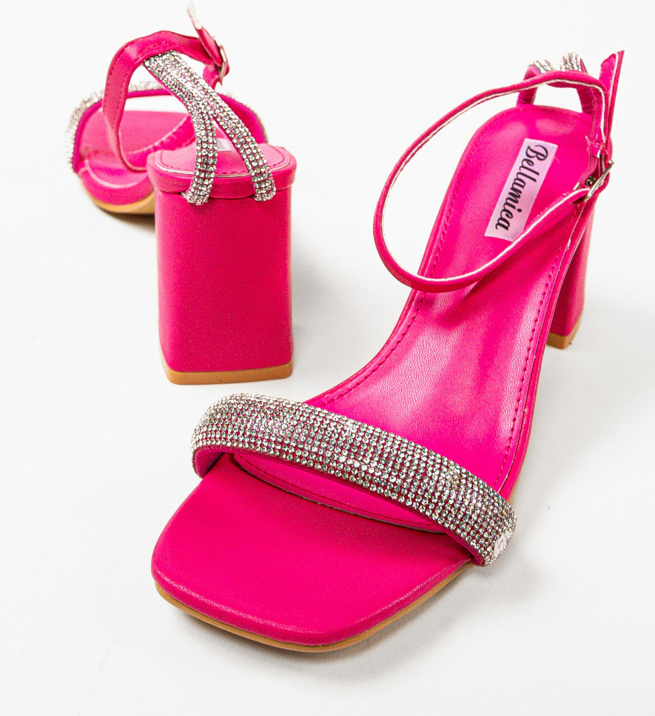 Sandale cu Toc Fuchsia Aqsa | Eleganță Remarcabilă - imagine 8