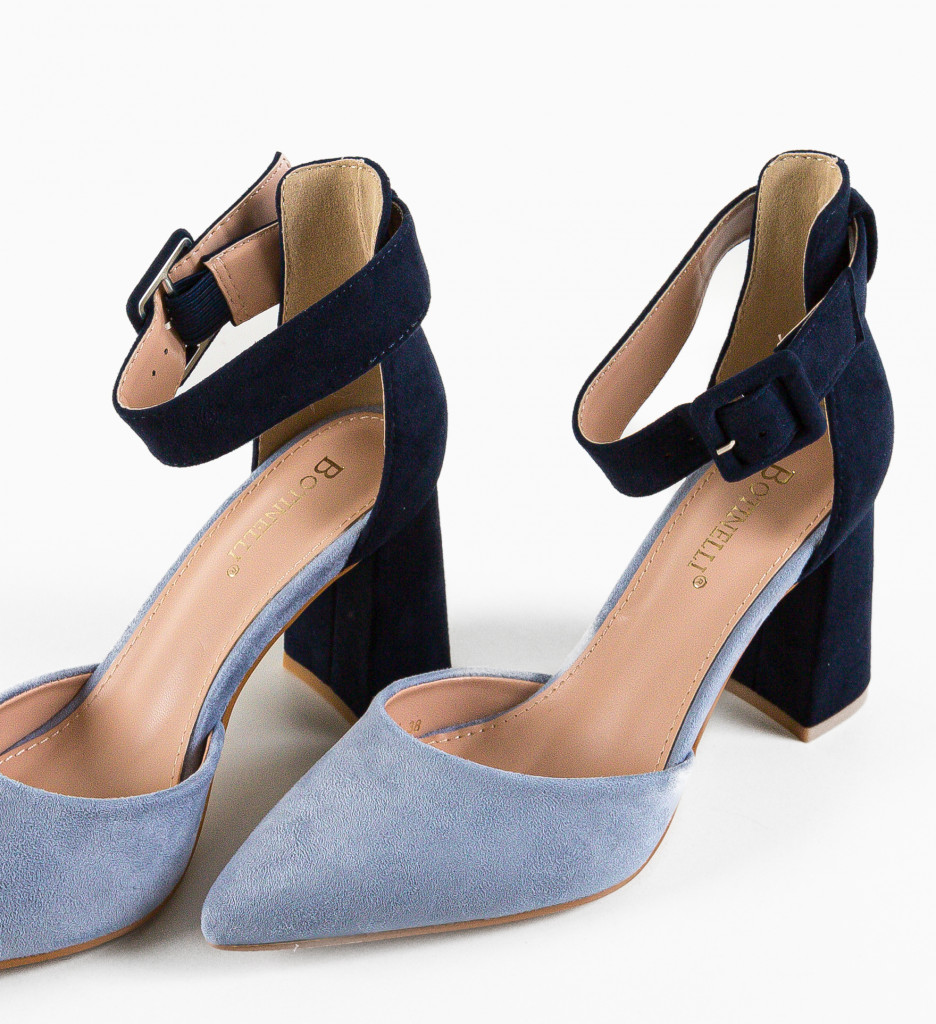 Pantofi cu Toc Albastri Ramzam - Eleganți și Moderni - imagine 6