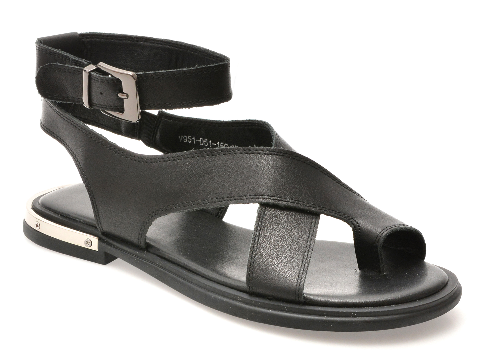 Sandale EPICA Negre | Eleganță Piele Naturală