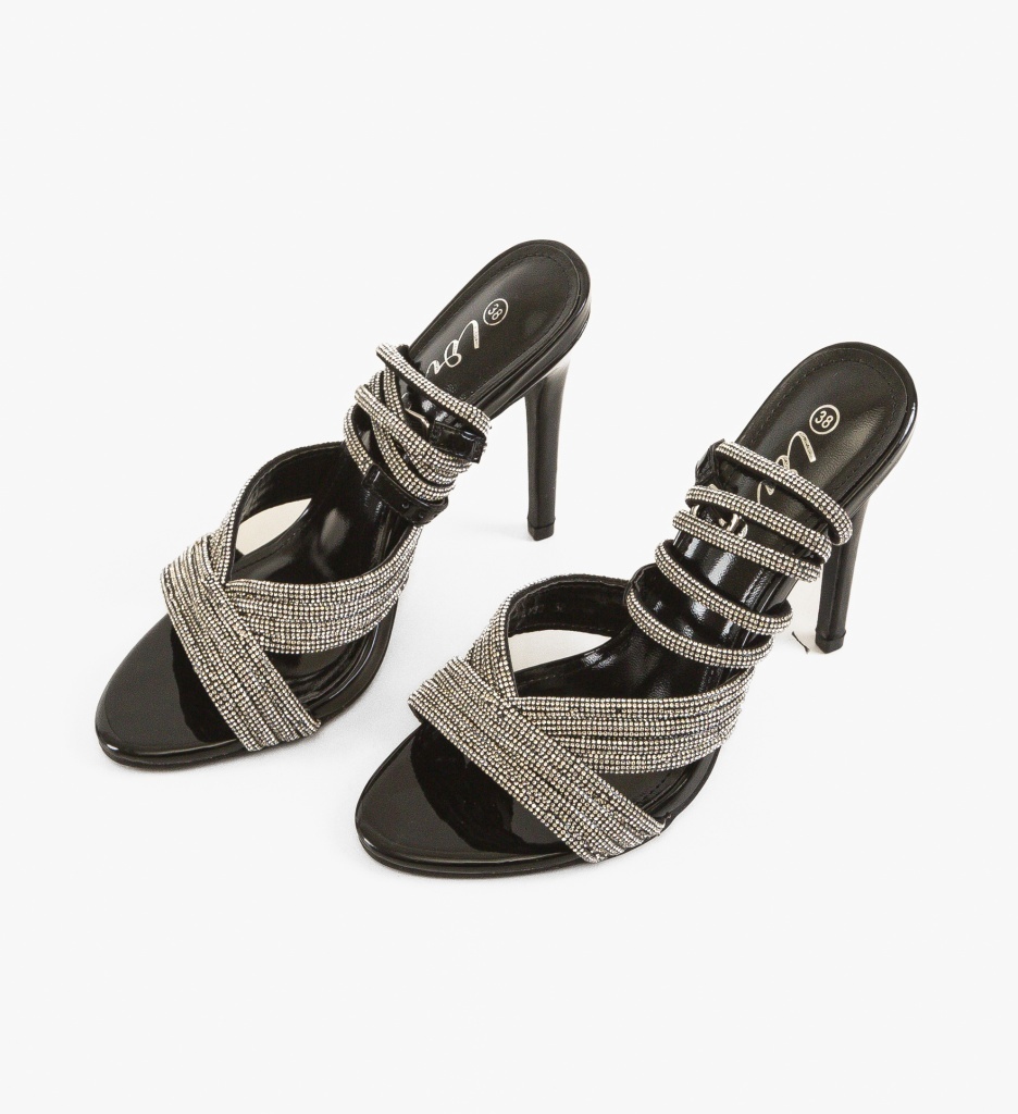 Sandale cu Toc Raust Negre | Eleganță Asigurată - imagine 11
