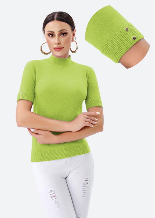Pulover Verde Oliv Porta Fortuna - Elegant și Confortabil