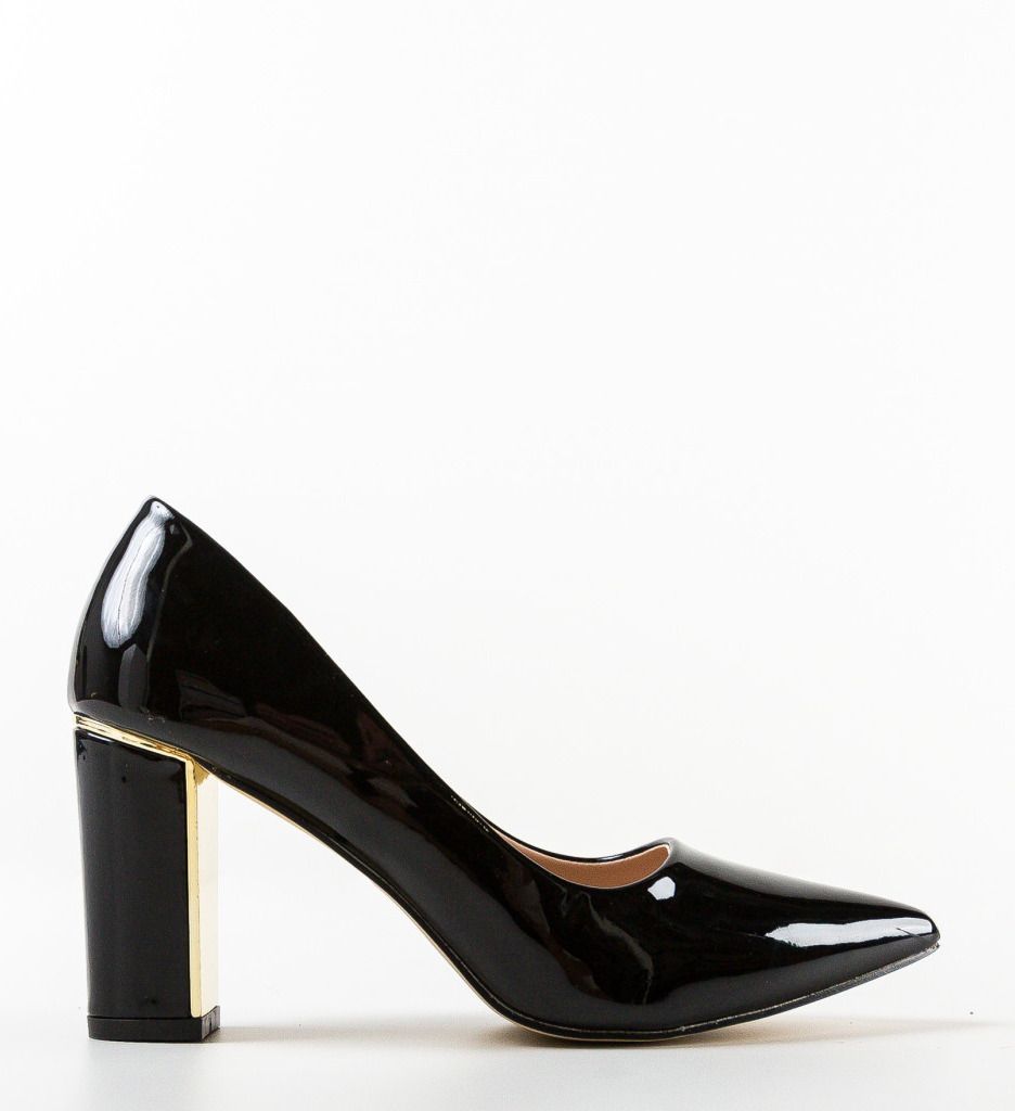 Pantofi Rigby Negri cu Toc Eleganți - imagine 4