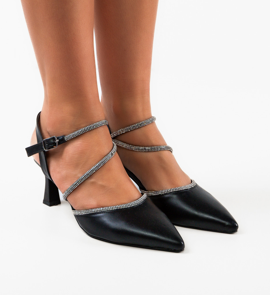 Pantofi cu toc Okeyt Negri - Eleganță și Stil - imagine 4