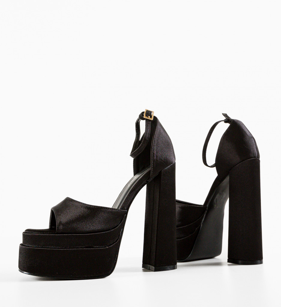 Sandale cu Toc Maisy Negre - Eleganță și Stil - imagine 6