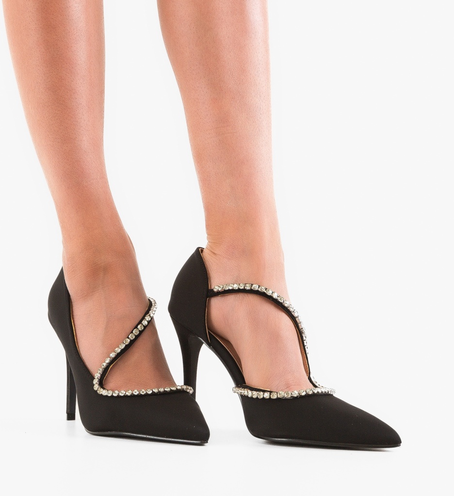 Pantofi Stiletto Adkins Negru - Eleganță Pură - imagine 1