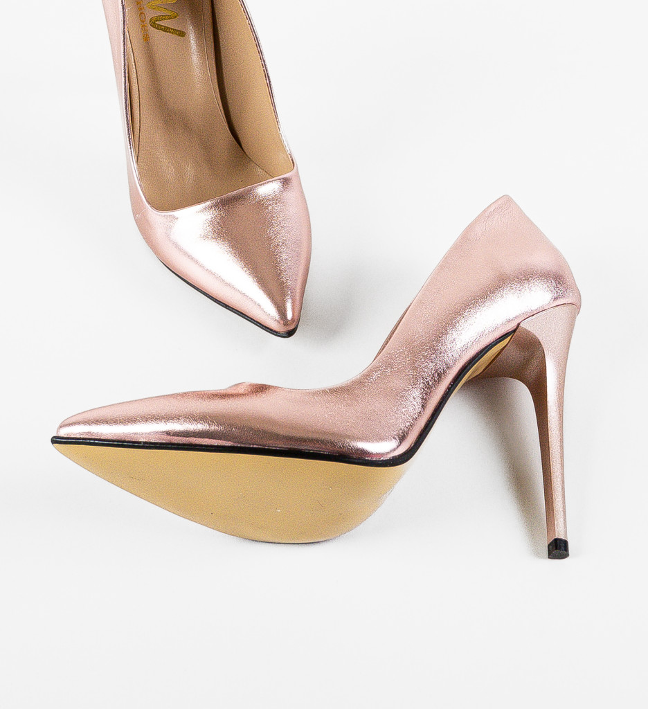 Pantofi Oideo Roz cu Toc Eleganți - imagine 9