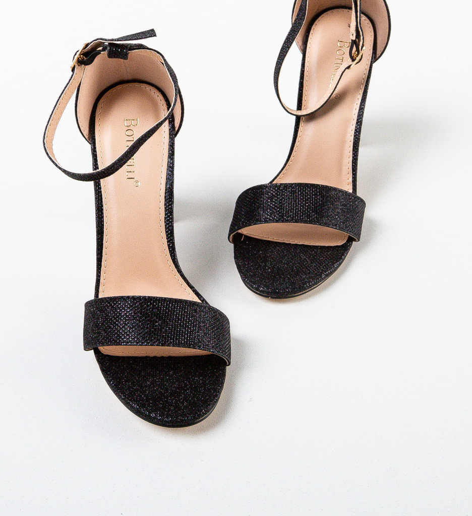 Sandale cu Toc Olivar Negre | Stil Elegant - imagine 6