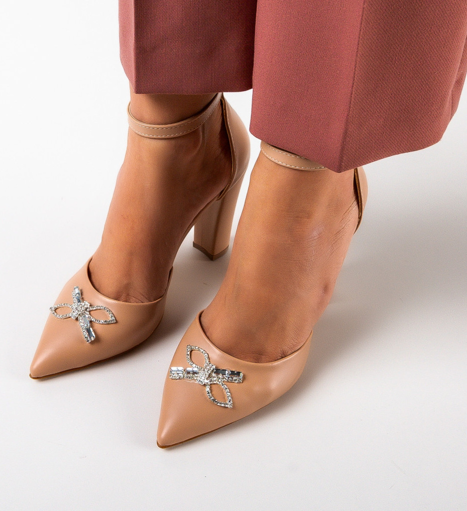 Pantofi Toc Juns Nude | Eleganță și Stil