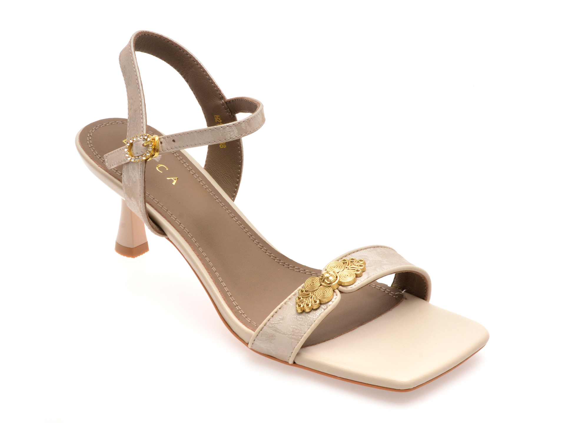 Sandale Elegante EPICA Nude | Piele Naturala