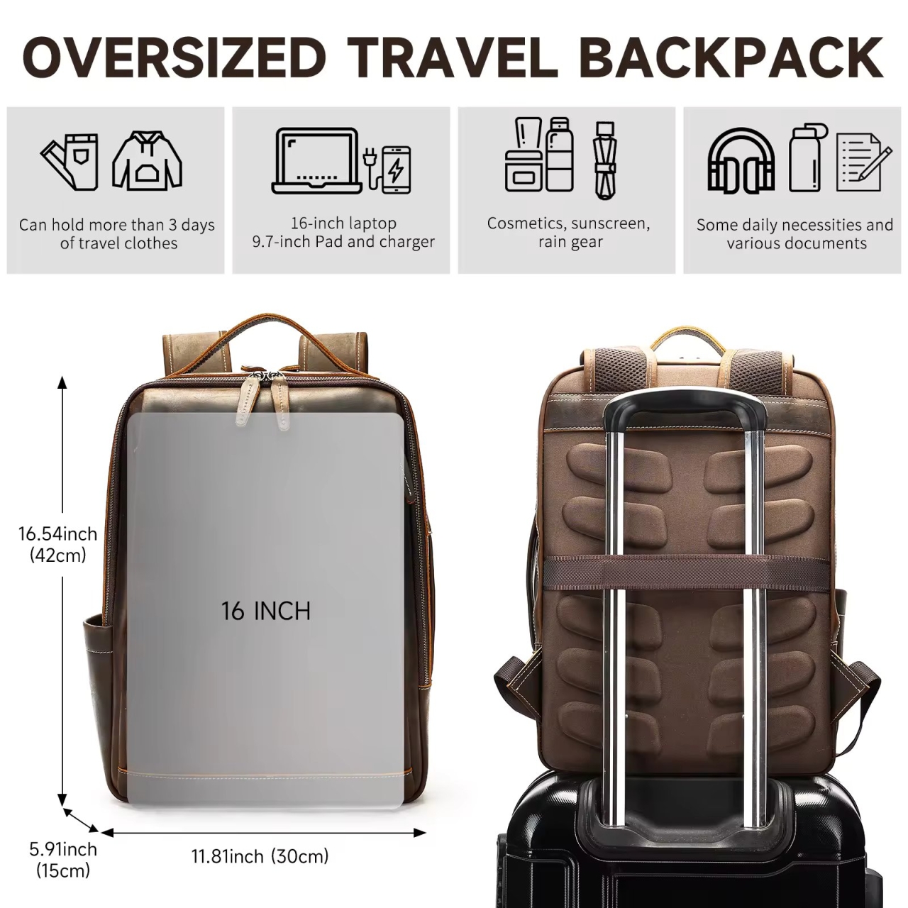 Rucsac Barbati Delis Sylas GT3319 Piele Naturala - imagine 6