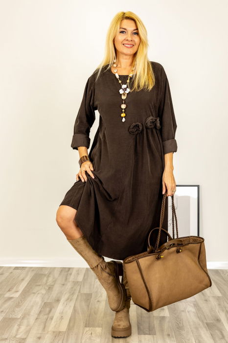 Rochie Midi Eleganta Catifea | Stella Milani