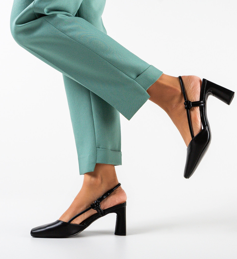 Pantofi cu Toc Millerv Negri | Eleganță Modernă - imagine 3
