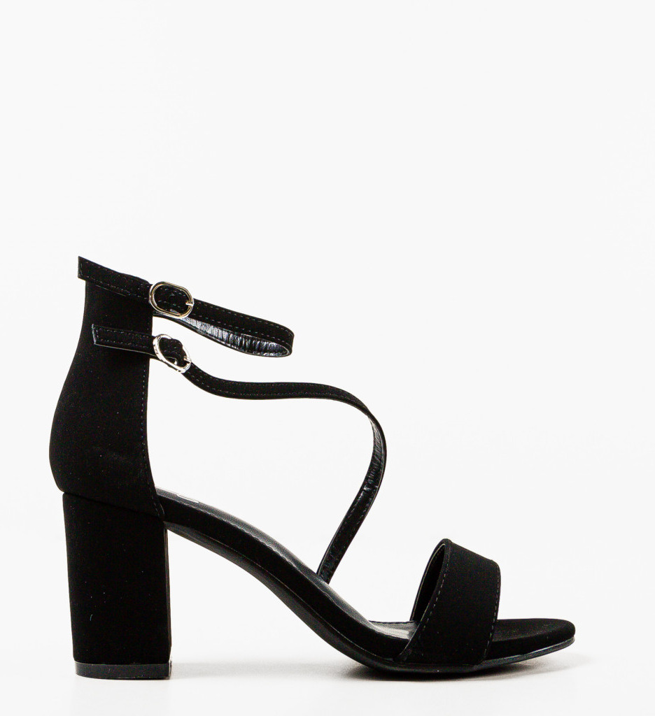 Sandale cu Toc Sanpe 2 Negre Elegante - imagine 4