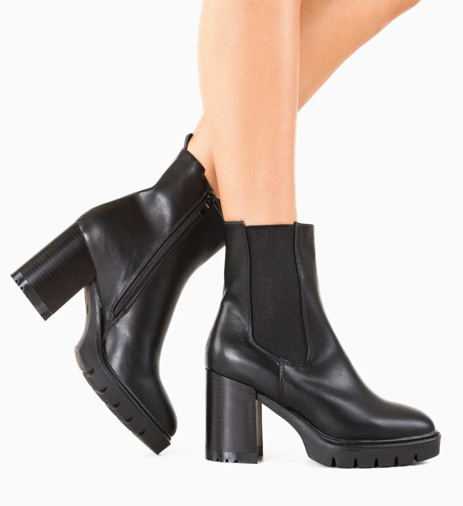 Botine Dama Gideon Negre - Stil și Confort - imagine 2