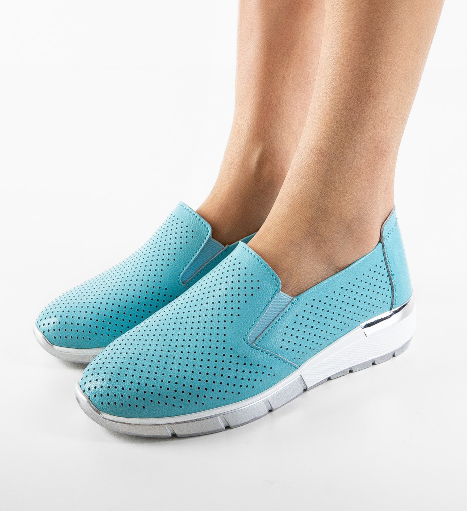 Pantofi Pufini Turcoaz | Confort si Stil Casual - imagine 6