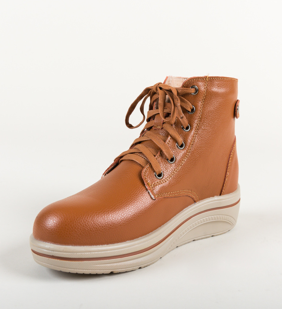 Pantofi Casual Lakiob Camel - Confort Stilat - imagine 4