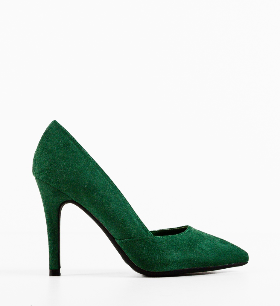 Pantofi dama Araj Verzi cu Toc Elegant - imagine 5