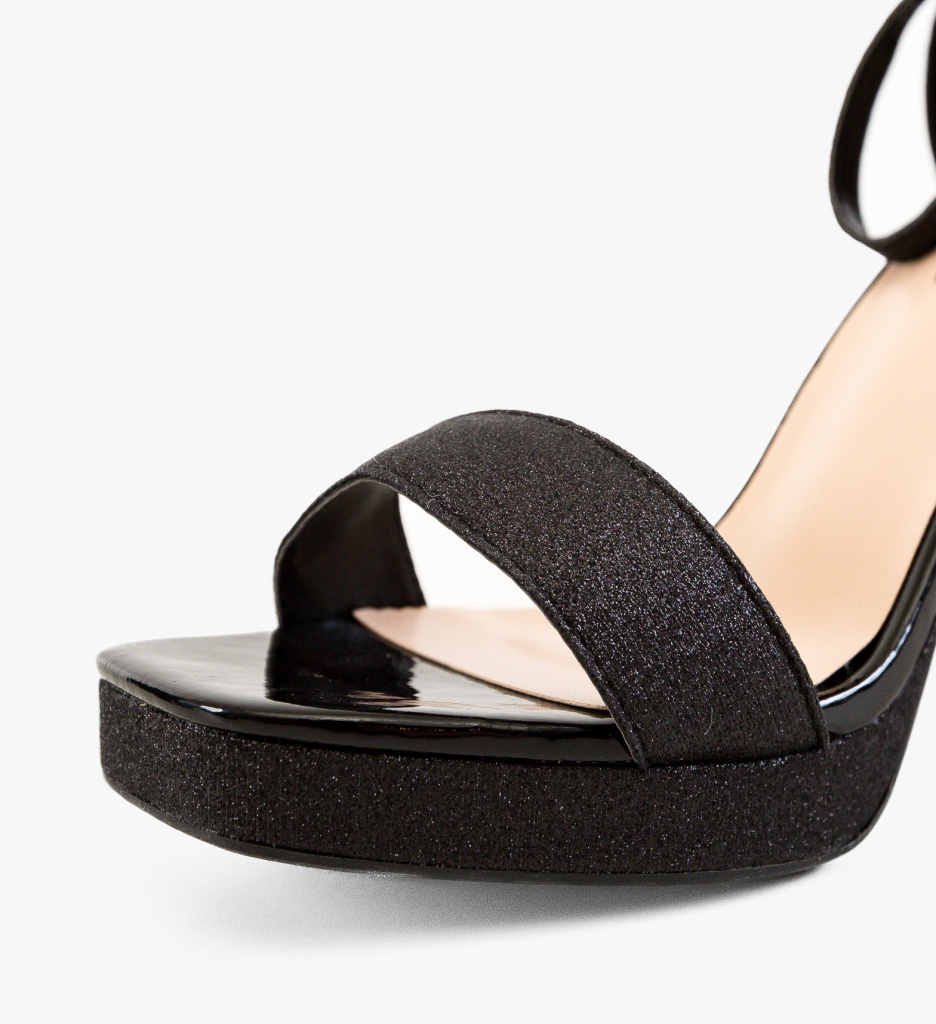 Sandale cu Toc Aryan Negre | Eleganță Asigurată - imagine 8