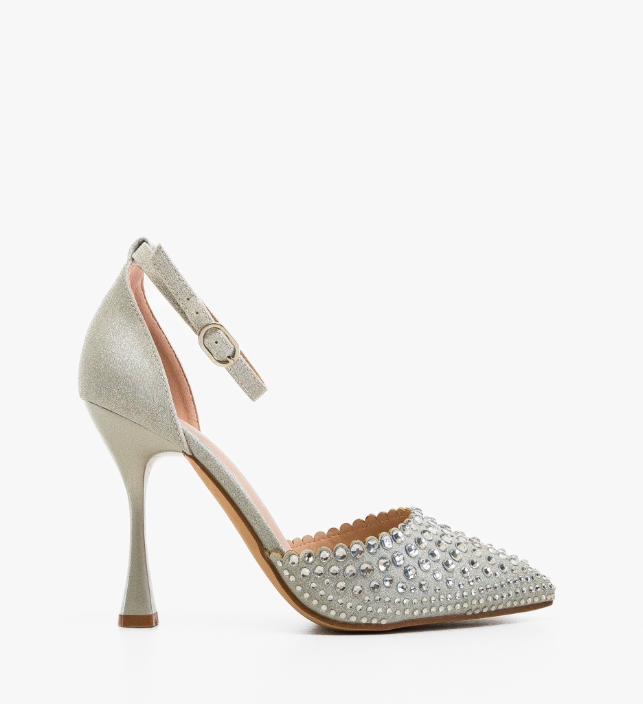 Pantofi dama Ammele Argintii eleganti - imagine 6