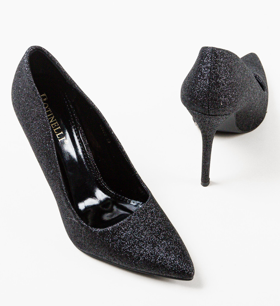 Pantofi cu toc Presure Negri - Eleganță și Stil - imagine 4