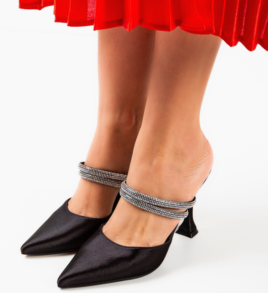 Pantofi cu Toc Manyla Negri - Eleganță Asigurată - imagine 4