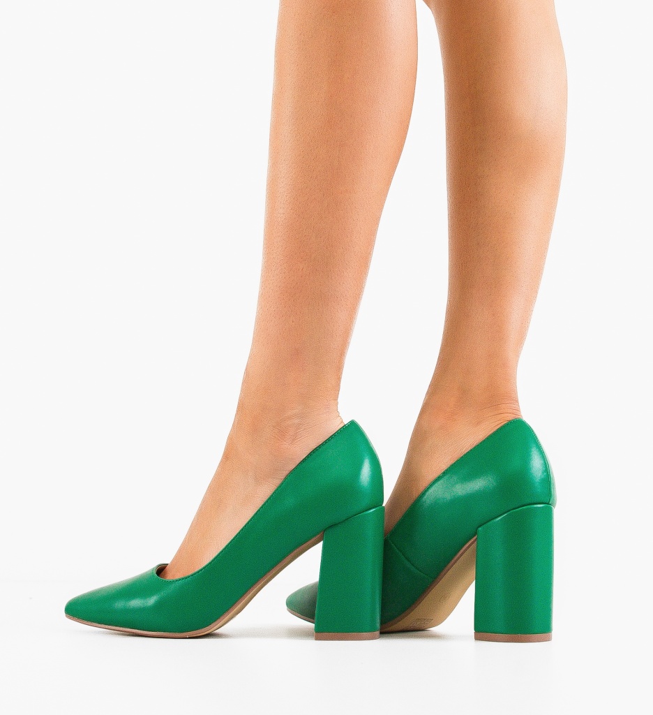 Pantofi Dama Aisha Verizi cu Toc Eleganți - imagine 2