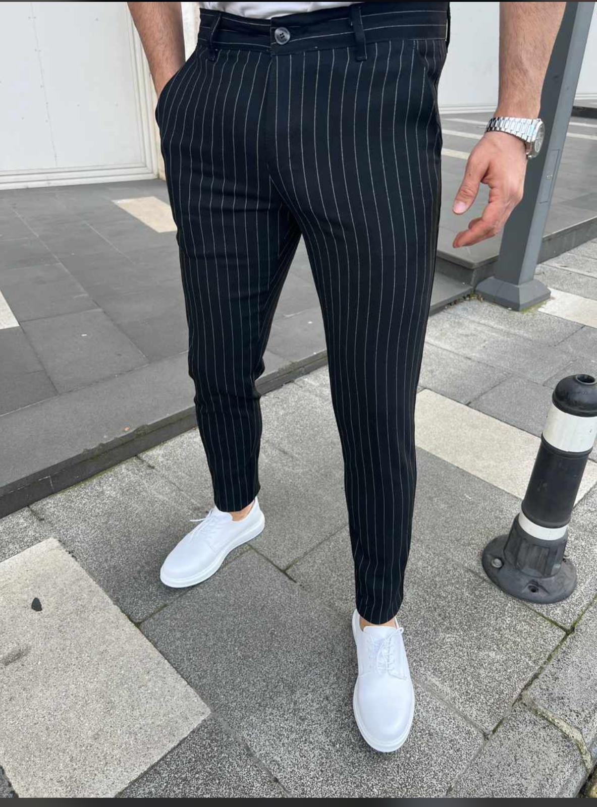 Pantaloni Smart Casual Bleumarin Bumbac 100%