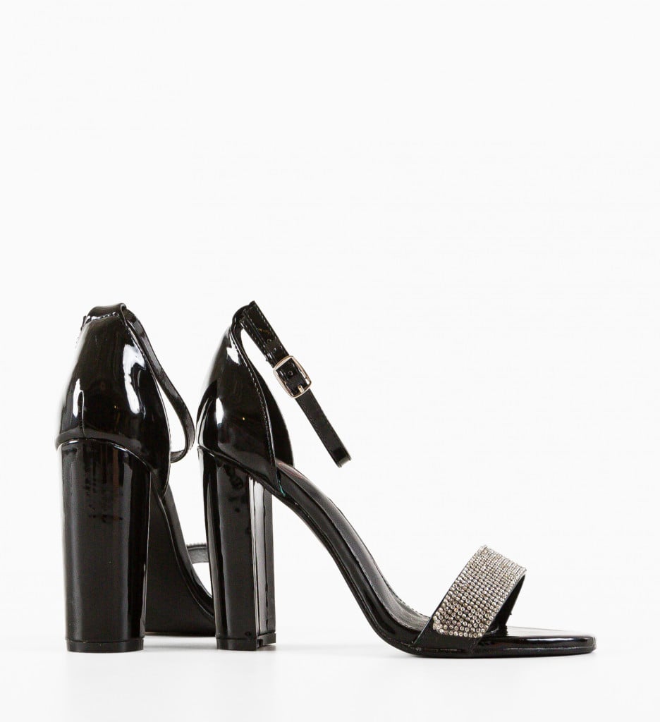 Sandale cu Toc Peppe Negre | Eleganta si Stil - imagine 10