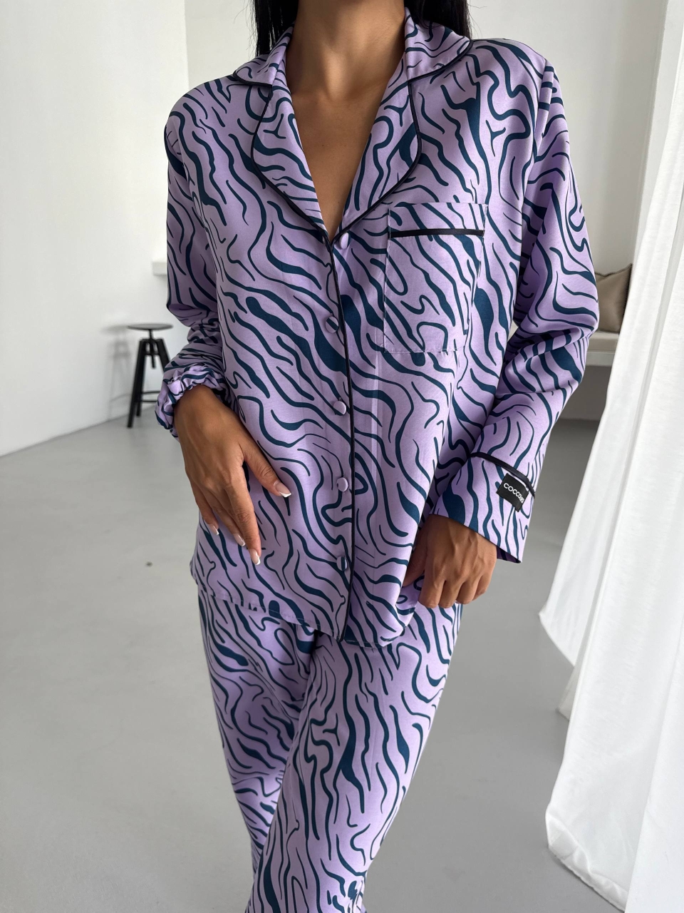Set Pijama Dama 2 Piese Delis | Viscoza Satin Mat - imagine 5