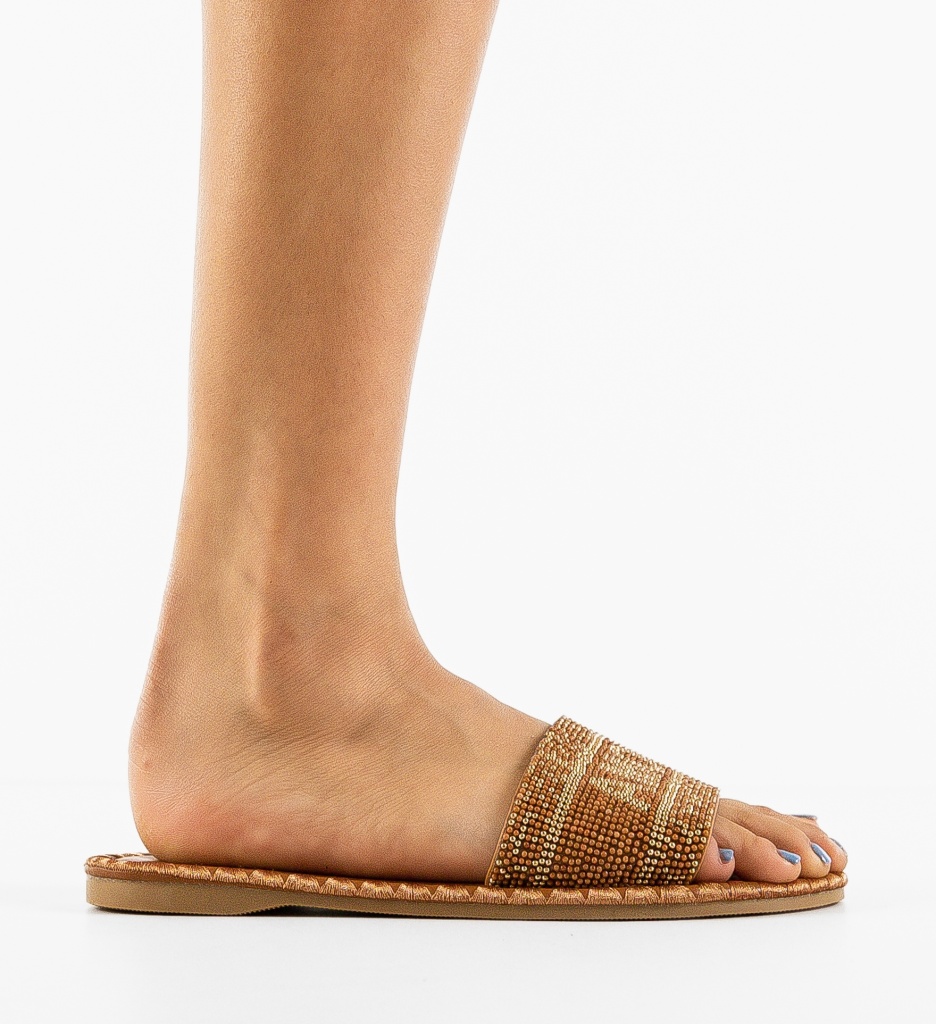 Papuci Dama Ramses Camel - Confort și Eleganță - imagine 2