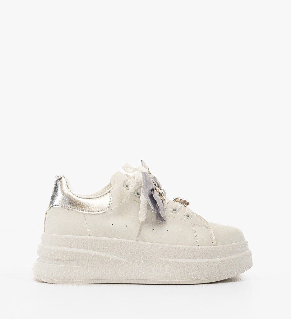 Sneakers Dama Thaban Argintii - Stil si Confort - imagine 5