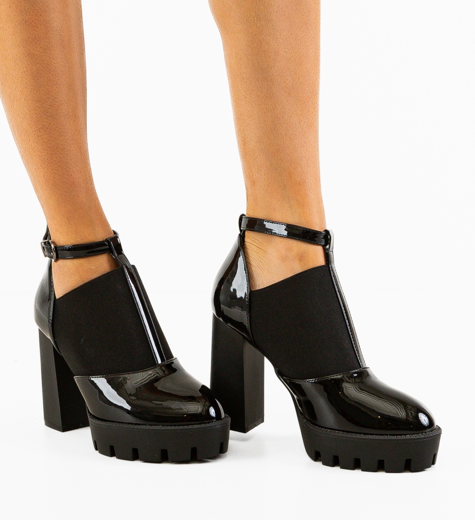 Botine Dama Wick Negre - Eleganță și Confort - imagine 2