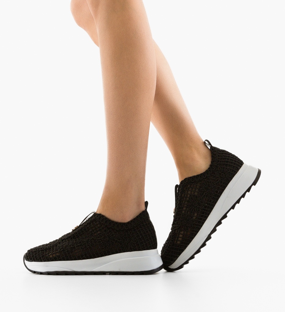 Sneakers Selima Negri - Confort și Stil Urban - imagine 2