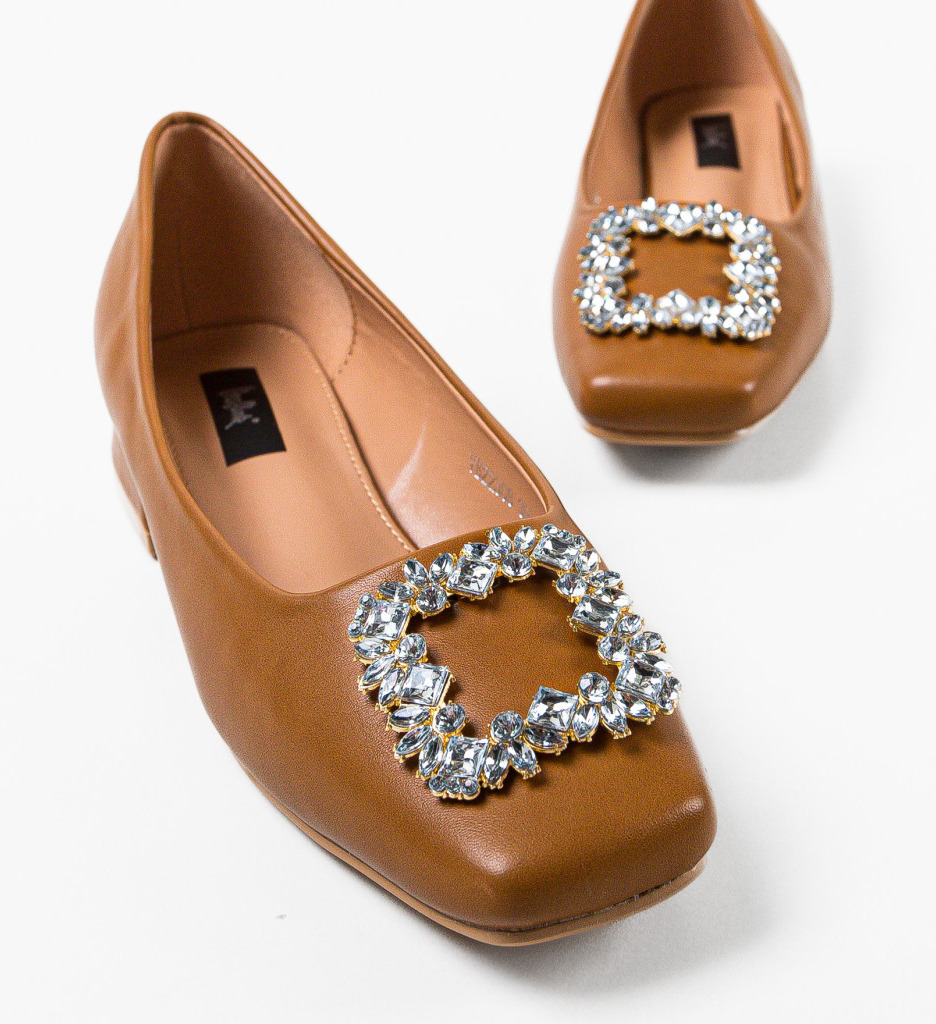 Pantofi Dama Christopher Camel cu Toc Eleganti - imagine 5