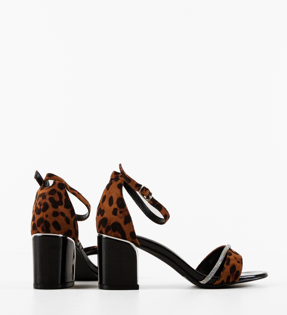 Sandale cu toc Lasgun Print - Eleganță și Stil - imagine 6