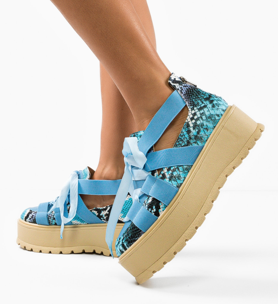 Pantofi Casual Albastri Pakler - Confort Zilnic - imagine 4