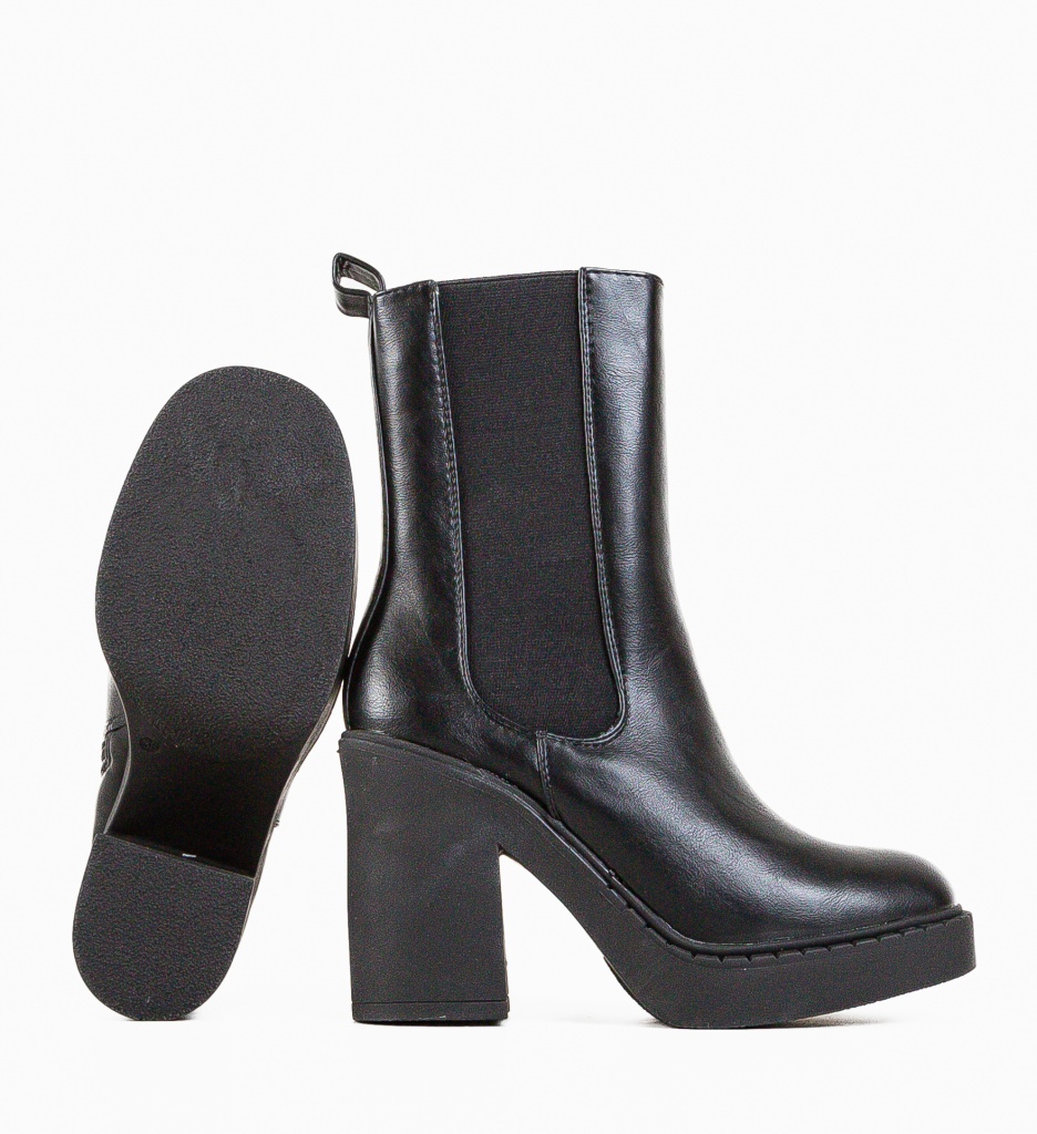 Botine Dama Negre Justi - Design Elegant - imagine 6