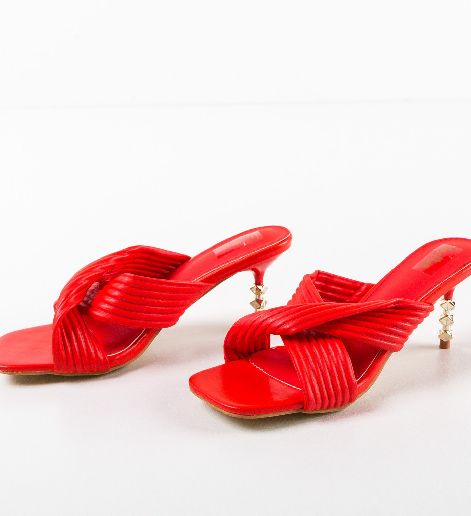 Saboti Dama Rosii cu Toc | Stil & Confort - imagine 6