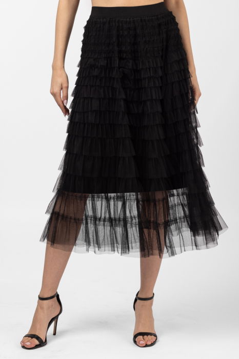 Fusta Tulle Neagra Eleganta | Shopika
