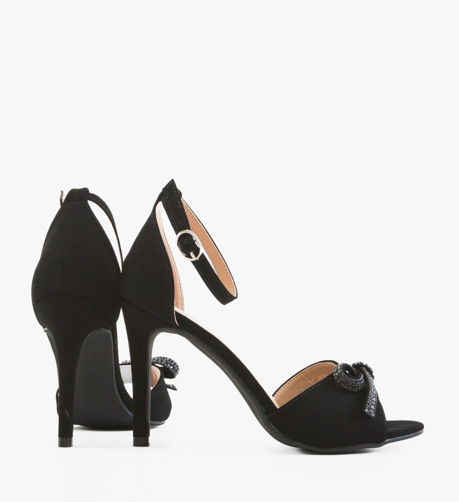 Sandale Dama Blaese Negre Elegante cu Toc - imagine 5