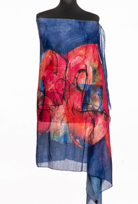 Esarfa Shopika Bumbac Abstract | Design Unic - imagine 1