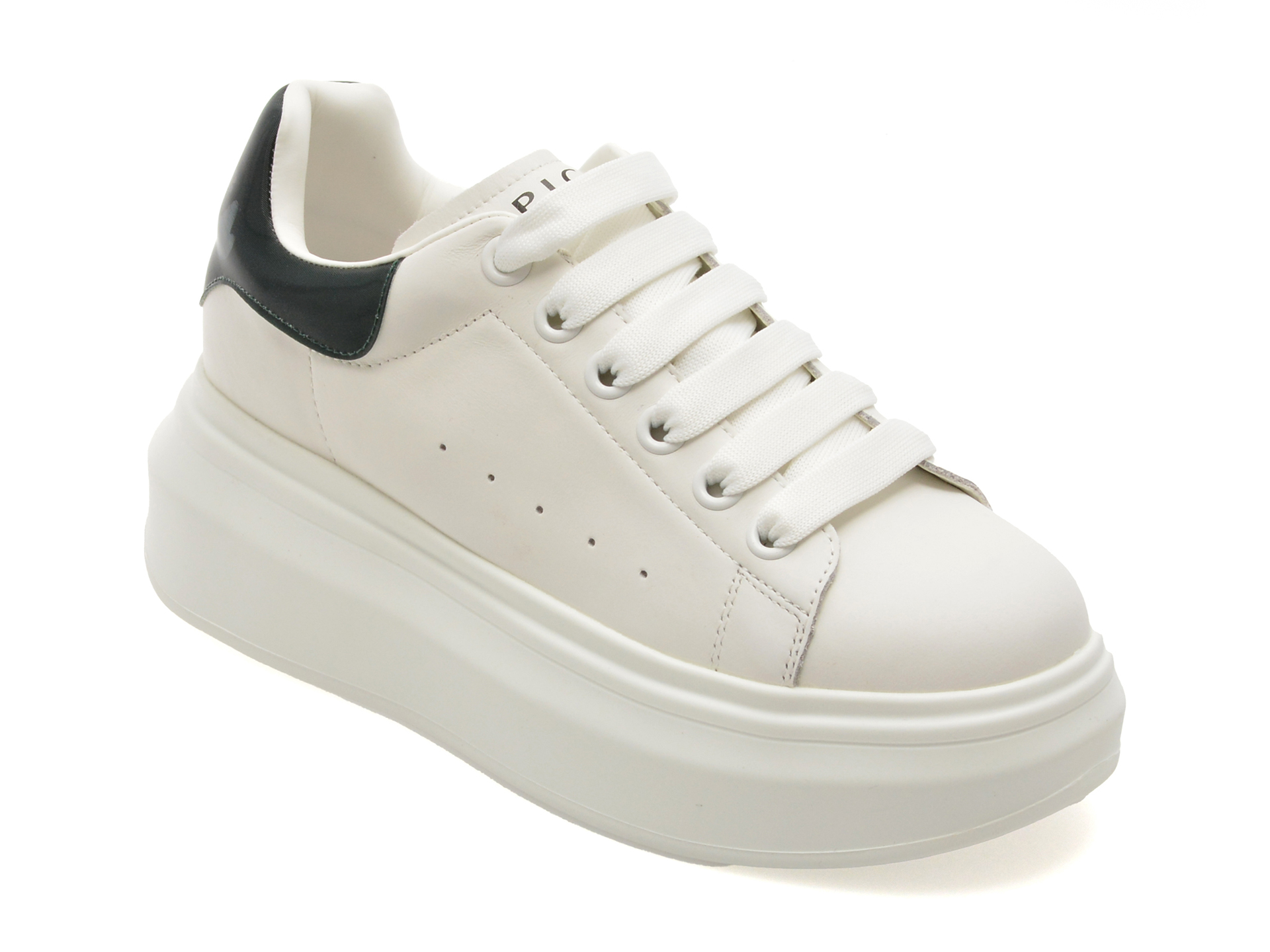 Pantofi Sport EPICA Alb-Negru | Piele Naturală