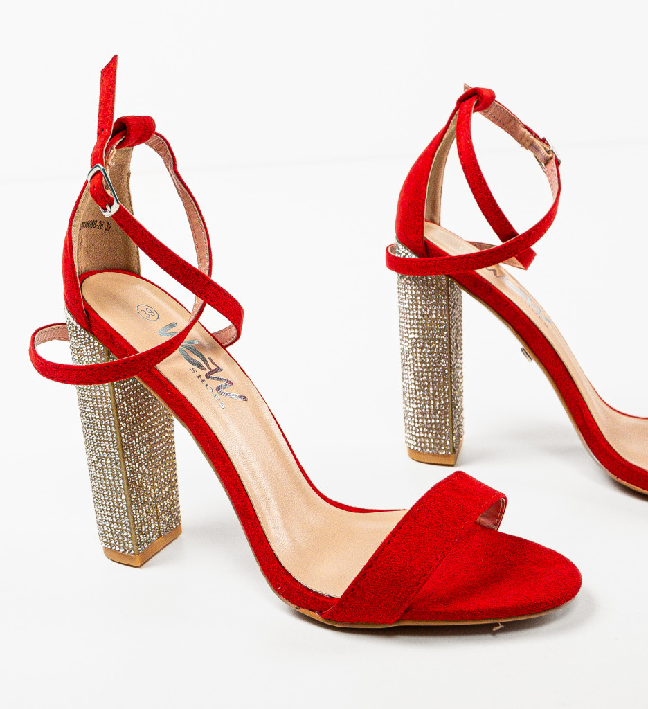 Sandale Rosii Teisas | Stil si Eleganta - imagine 5