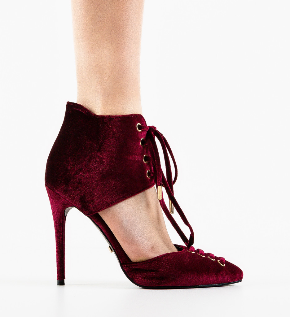 Pantofi Dama Luhrat Grena | Eleganți cu Toc - imagine 5