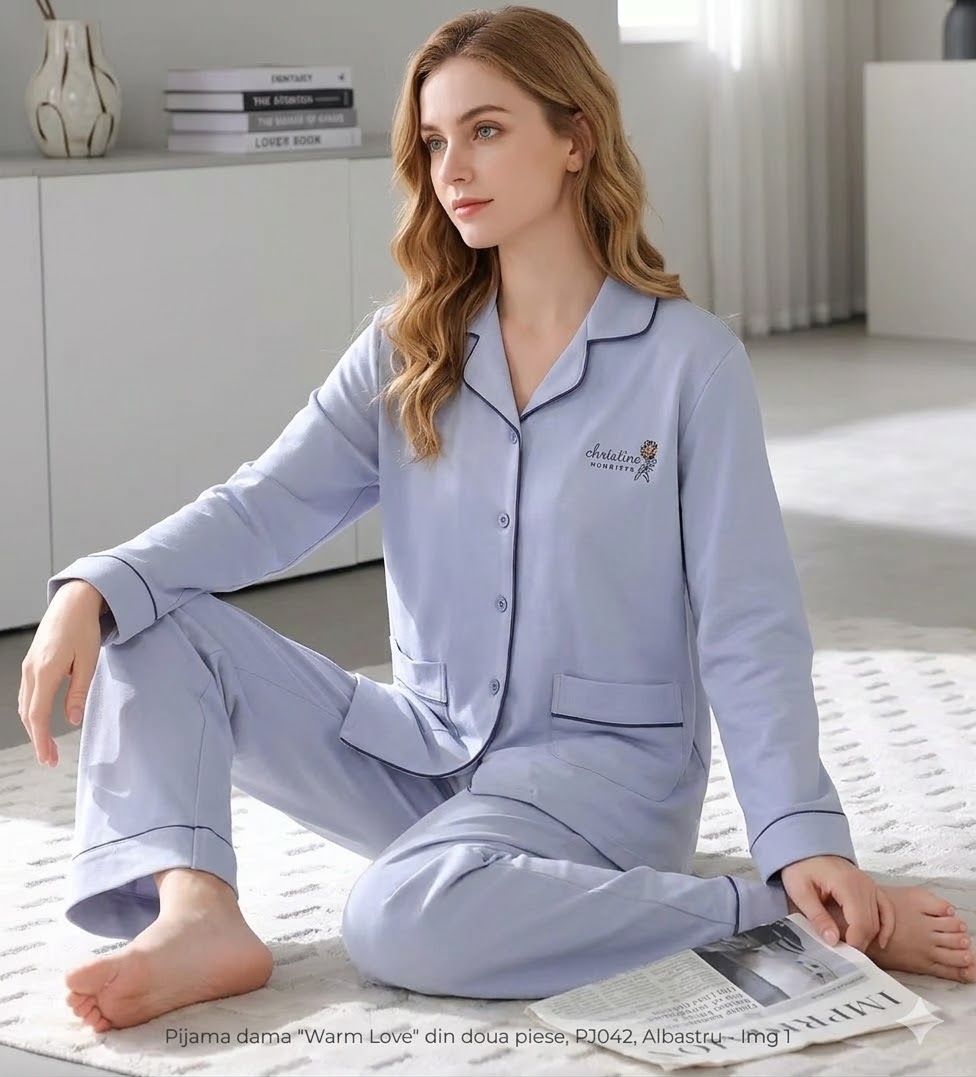 Pijama Dama Warm Love Bumbac 100% Delis