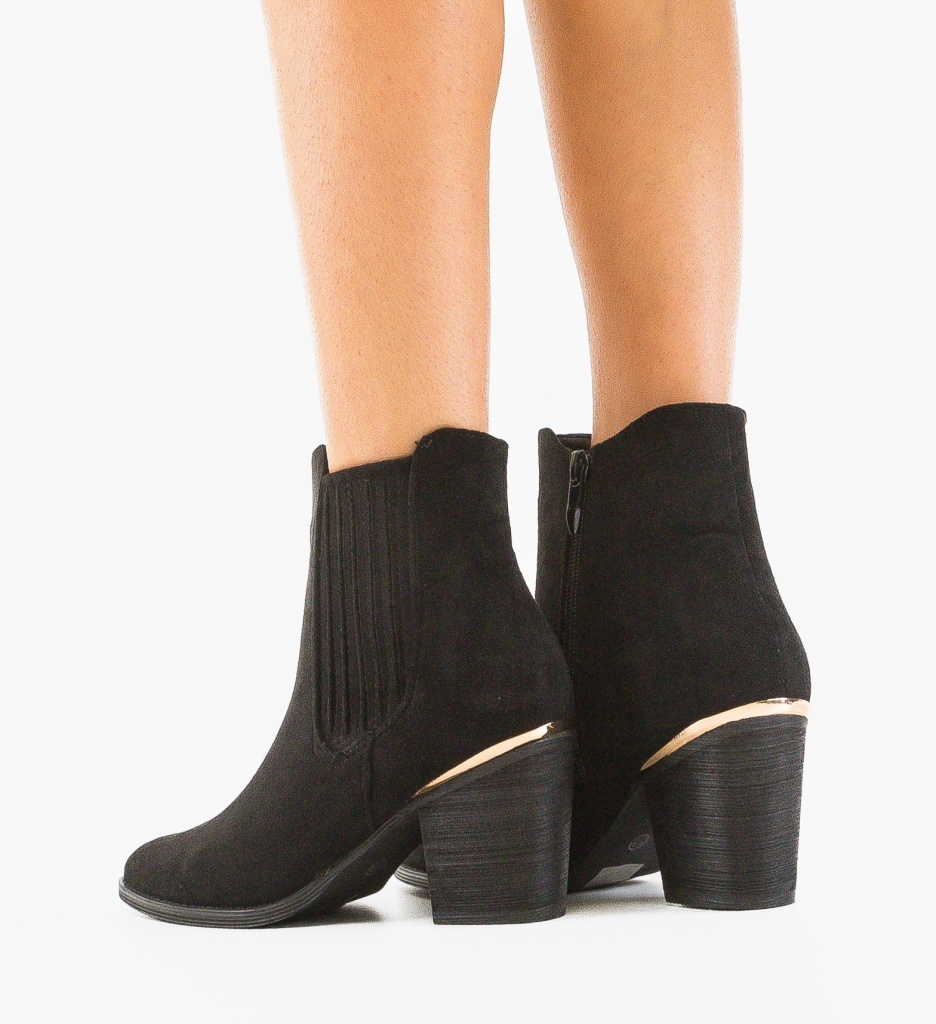 Botine Dama Delgado Negre - Elegante si Confortabile - imagine 3