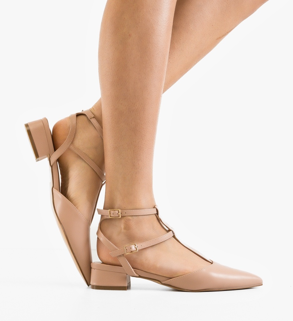 Pantofi Dama Tamara Nude Eleganți - imagine 5